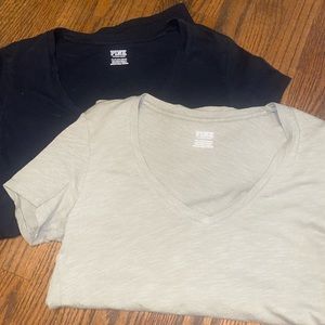 2 PINK v neck basic tees